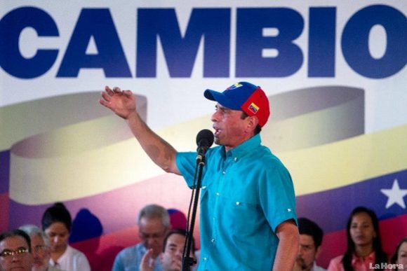 Capriles: No se le puede pedir mas tiempo a la gente, el diálogo que quiere Venezuela es el revocatorio
