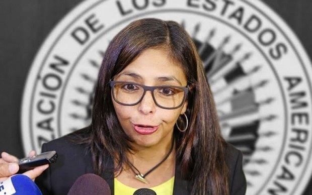 Delcy Eloina vuelve hacer el ridículo en la OEA, ahora pide la destitución de Almagro