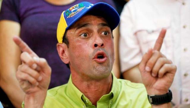 Capriles: «Maduro quiere relaciones con EE.UU. para lavarse la cara»